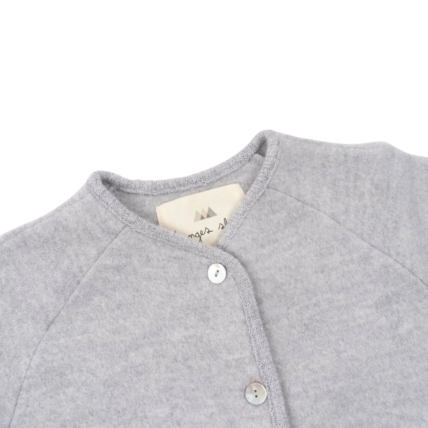 Konges Sløjd Saga Fleececardigan - Grey Melange*Born Cardigans