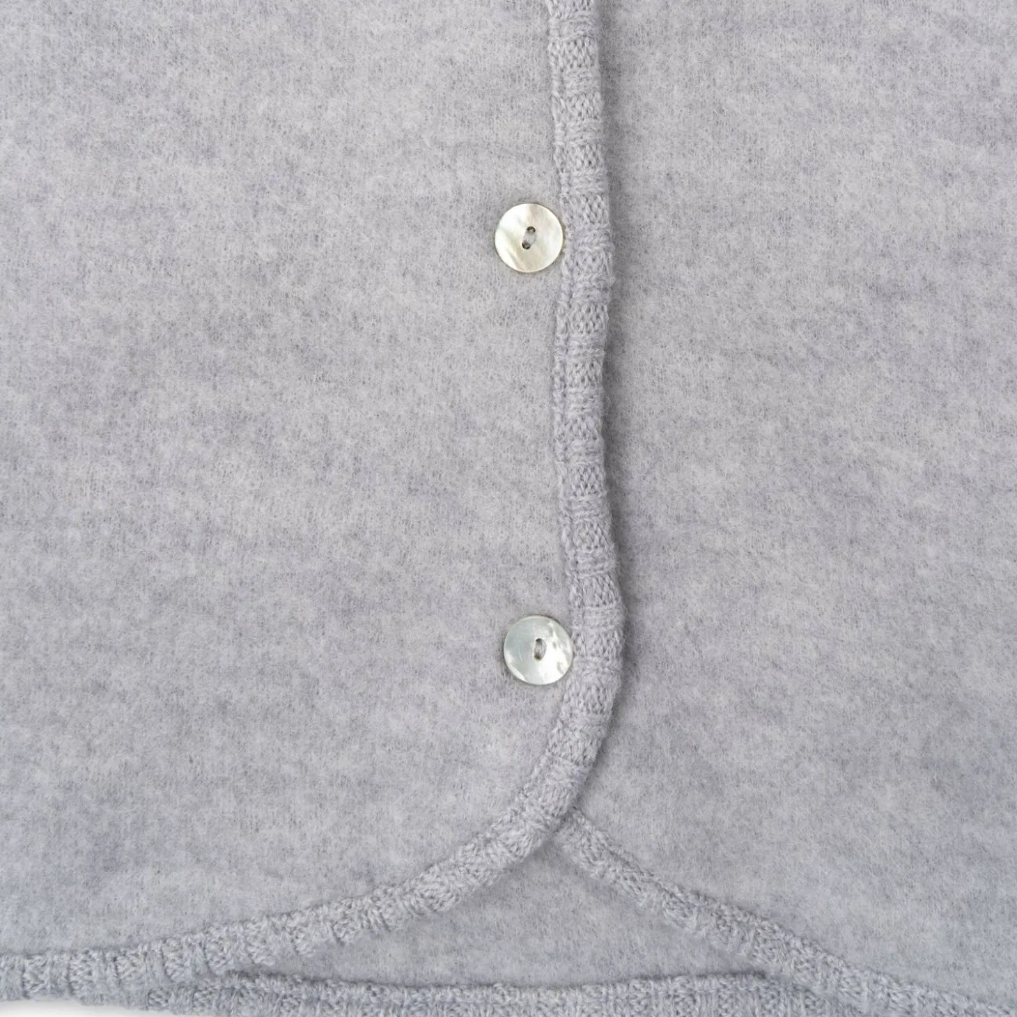 Konges Sløjd Saga Fleececardigan - Grey Melange*Born Cardigans