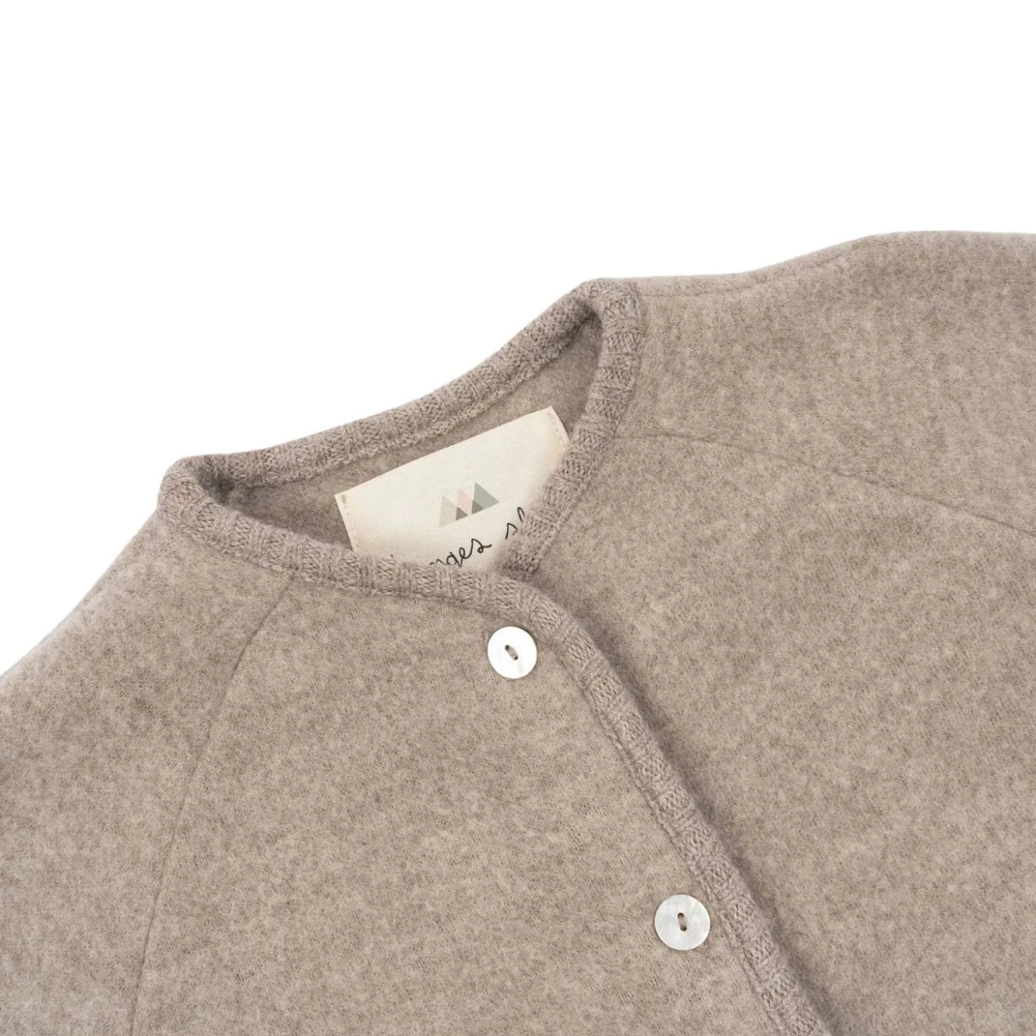 Konges Sløjd Saga Fleececardigan - Oat Melange*Born Cardigans