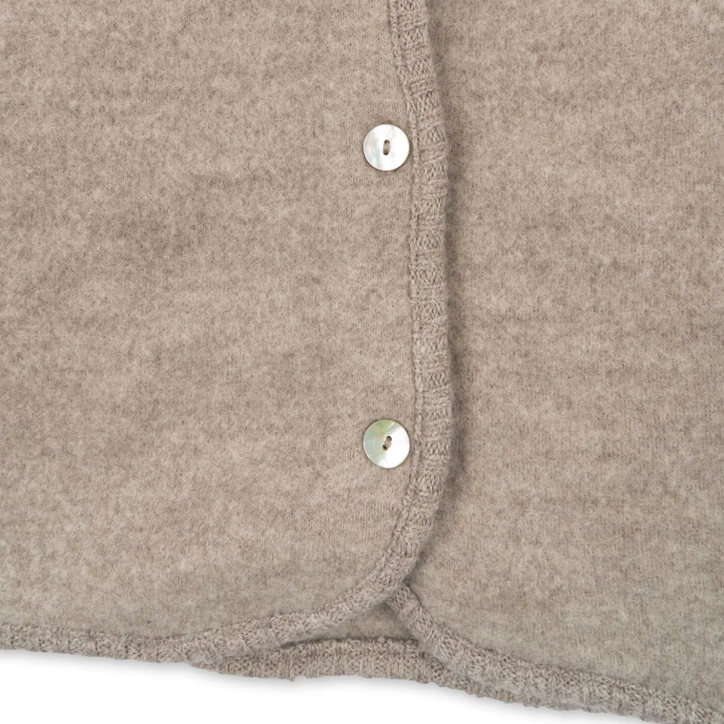 Konges Sløjd Saga Fleececardigan - Oat Melange*Born Cardigans