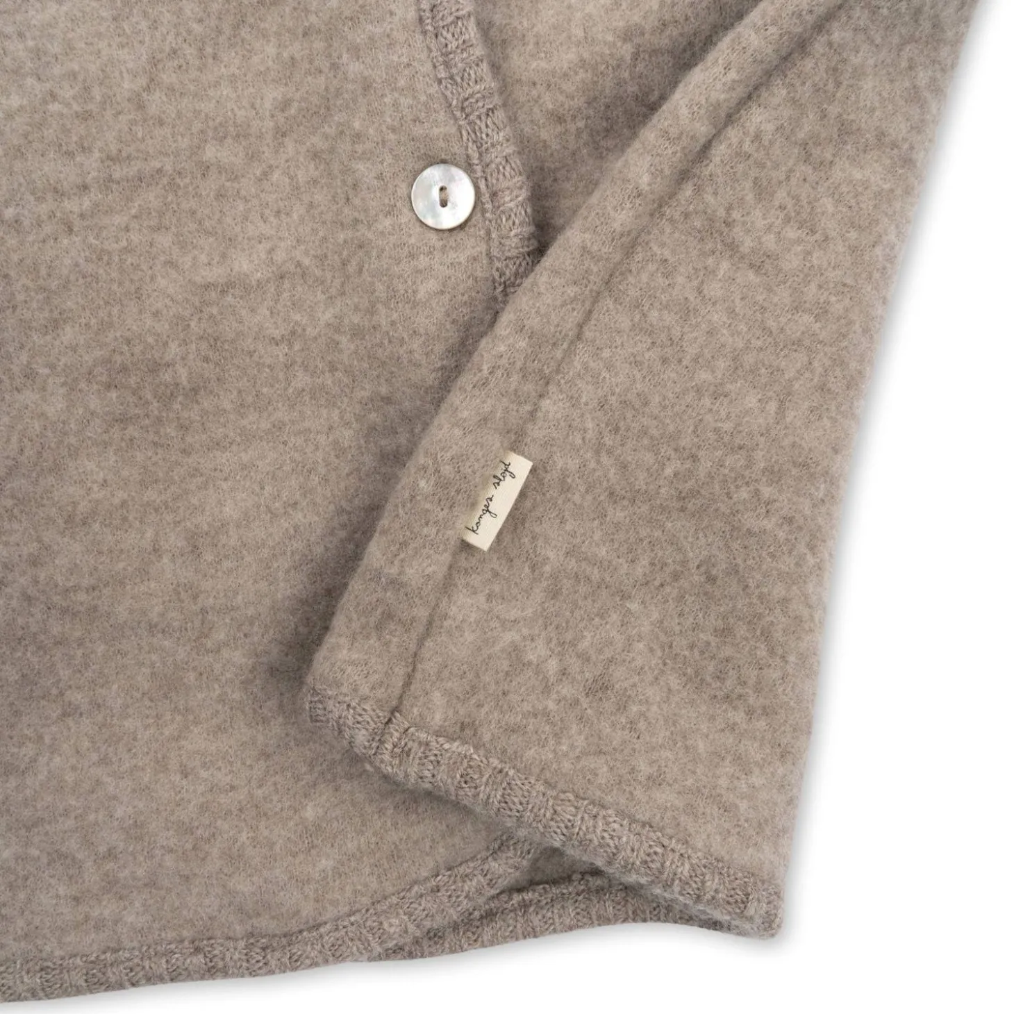 Konges Sløjd Saga Fleececardigan - Oat Melange*Born Cardigans