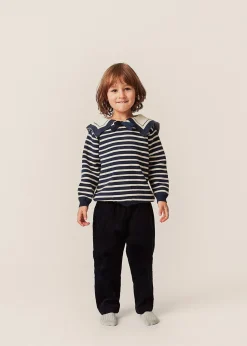 Konges Sløjd Seala Strikket Bluse - Blue Stripe*Born Overdele