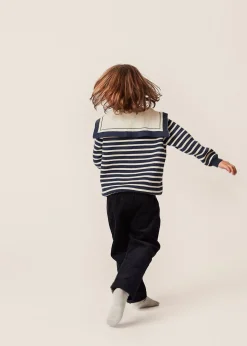 Konges Sløjd Seala Strikket Bluse - Blue Stripe*Born Overdele