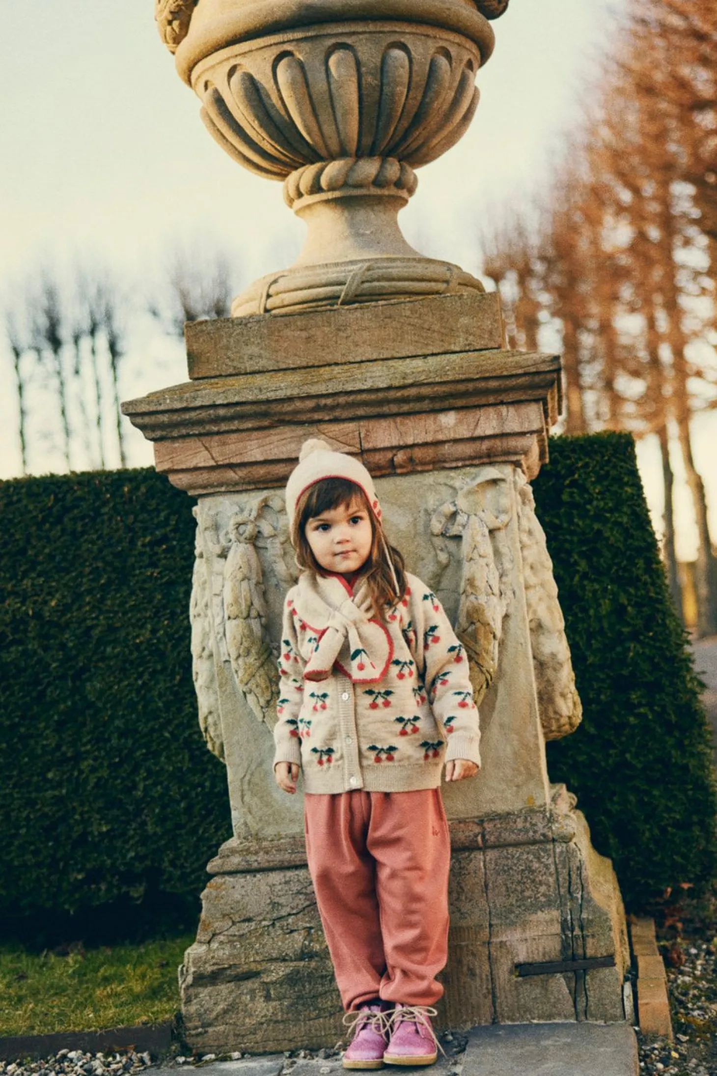 Konges Sløjd Sonja Strikket Hue - Beige Melange*Born Hatte & Huer