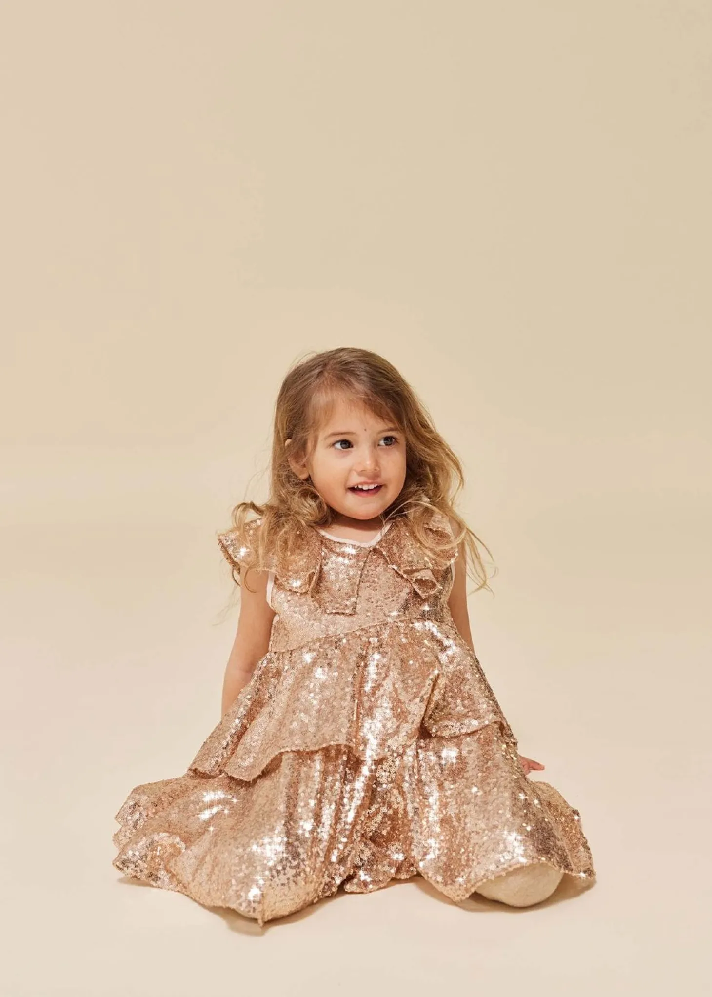 Konges Sløjd Starla Pailletkjole - Gold Blush*Born Kjoler & Nederdele