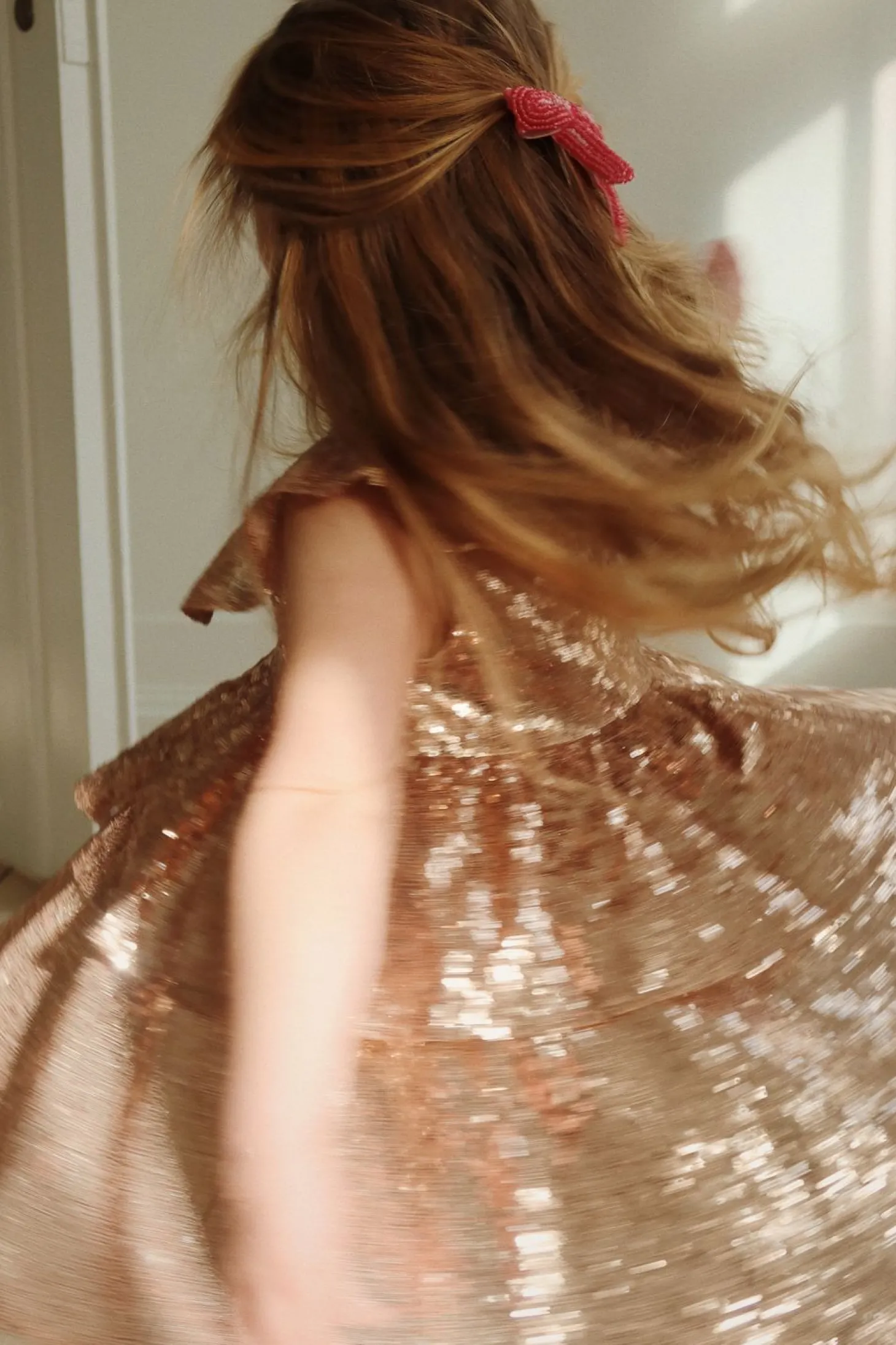 Konges Sløjd Starla Pailletkjole - Gold Blush*Born Kjoler & Nederdele