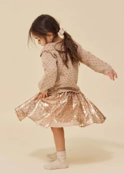 Konges Sløjd Starla Pailletnederdel - Gold Blush*Born Kjoler & Nederdele