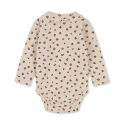 Konges Sløjd Sui Babybodystocking Med Flaeser - Peonia Rose*Born Bodyer