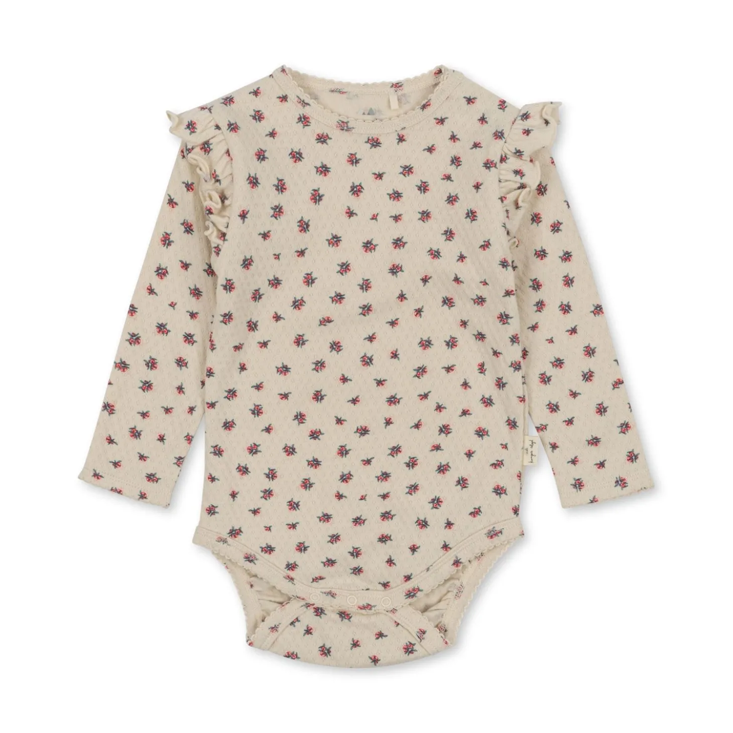 Konges Sløjd Sui Bodystocking Med Flaeser - Peonia Rose*Born Bodyer
