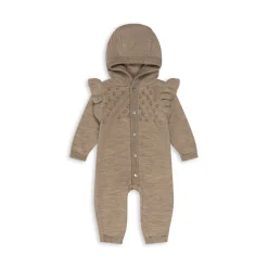 Konges Sløjd Tomama Heldragt Med Hulmonster - Beige Melange*Born Heldragter
