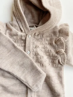 Konges Sløjd Tomama Heldragt Med Hulmonster - Beige Melange*Born Heldragter