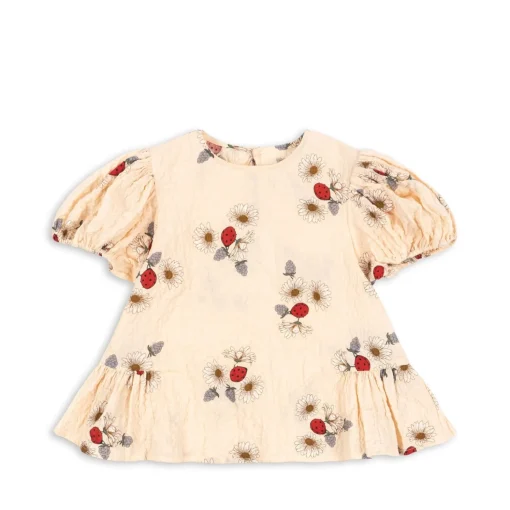 Konges Sløjd Vida Top Med Pufaermer - Ladybug*Born Overdele